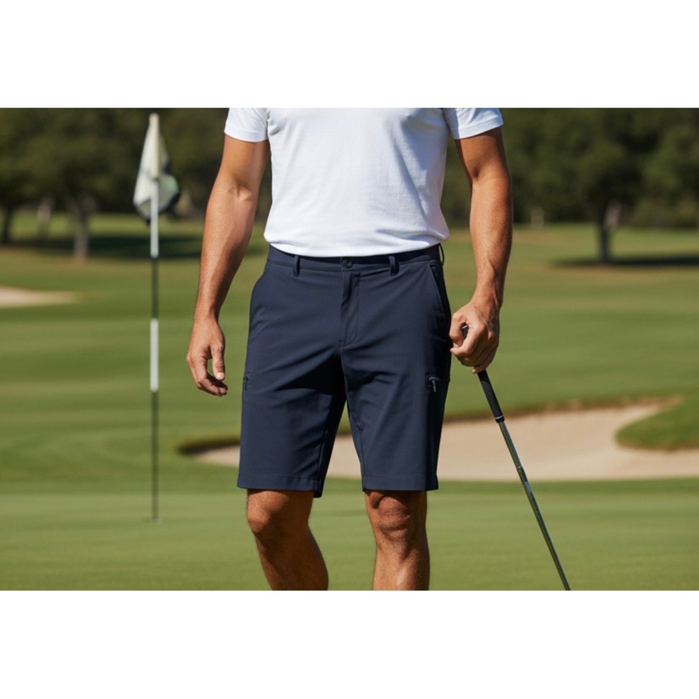 IZOD Golf Mens 42 Black Stretch Performance Cargo Shorts 9.5 Inseam NWT